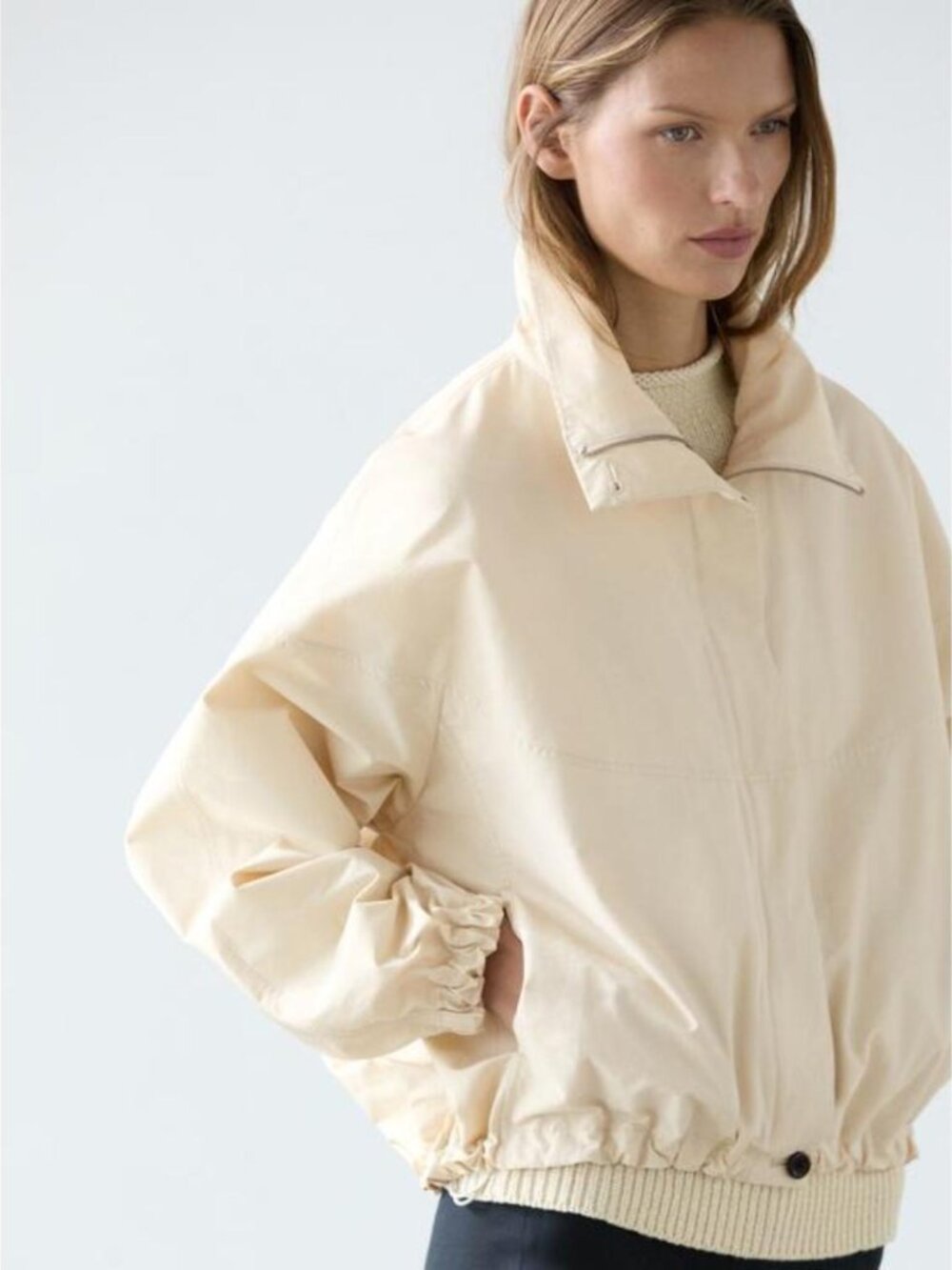 MASSIMO DUTTI HIGH NECK BOMBER PUFF JACKET - Picture 3 of 9